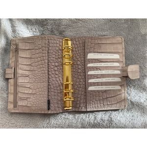 Van Der Spek / VDS Personal Size Planner Cover in Stardust (Velvet Matte Croco)